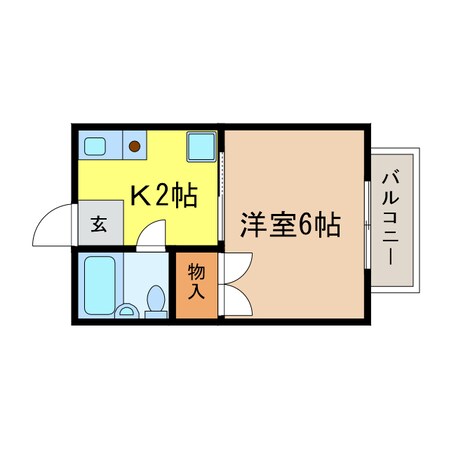 瀬田駅 徒歩21分 2階の物件間取画像